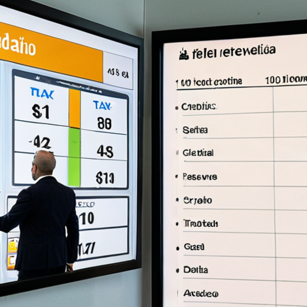 **

Prompt: A modern city hall interior, showcasing a digital dashboard displaying tax revenue data in real-time. Officials are monitoring the data. The scene emphasizes transparency and efficient tax management. Incorporate a chart illustrating "Arrecadação Tributária per capita" (Tax Revenue per capita).

**