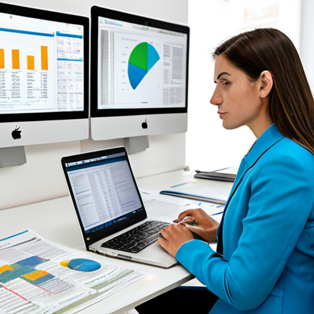 A focused financial journalist, fully clothed in a modest business casual outfit, is diligently working at a spacious desk. The desk is covered with local municipal finance reports, Portuguese news printouts, and a laptop displaying complex data. The background features a clean, well-lit modern office with subtle architectural elements hinting at a Portuguese setting. The journalist is actively engaged in deep research, highlighting a section of a document. safe for work, appropriate content, perfect anatomy, correct proportions, natural pose, well-formed hands, proper finger count, natural body proportions, professional photography, high resolution, detailed, realistic, professional dress, family-friendly.