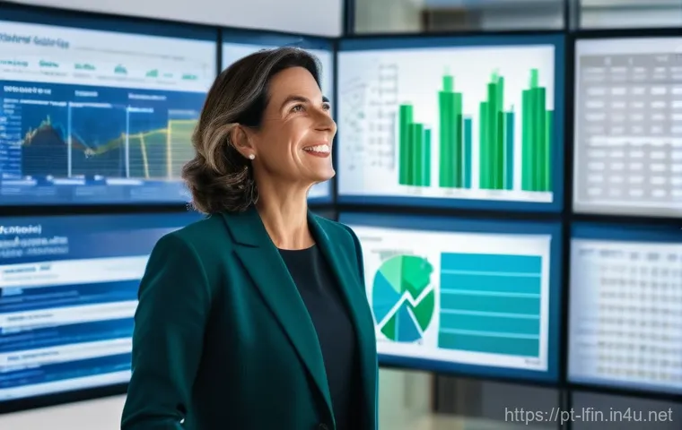 지방재정전문가를 위한 경력 관리 팁 - **Prompt:** A confident female Portuguese public finance expert, in her late 40s to early 50s, profe...